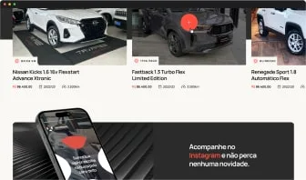 Anúncio de veículo no website premium da Spice
